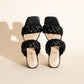 Buggy Braided Strap Mule Heels