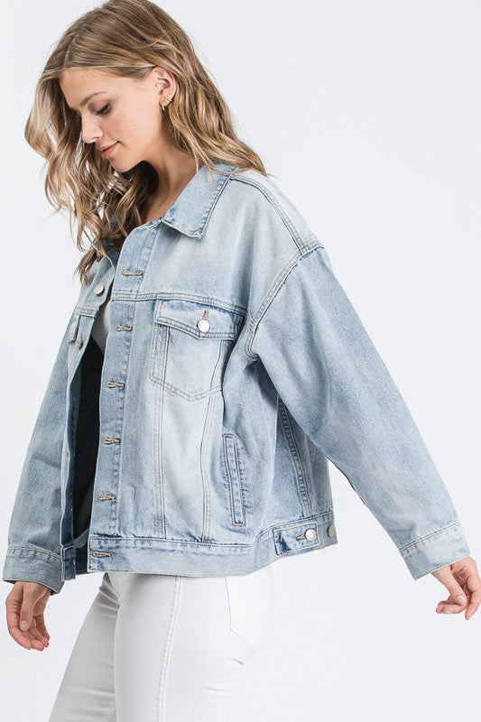 Epiphany Oversized Denim Jacket - Arundel Fashion