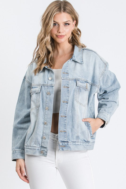 Epiphany Oversized Denim Jacket - Arundel Fashion