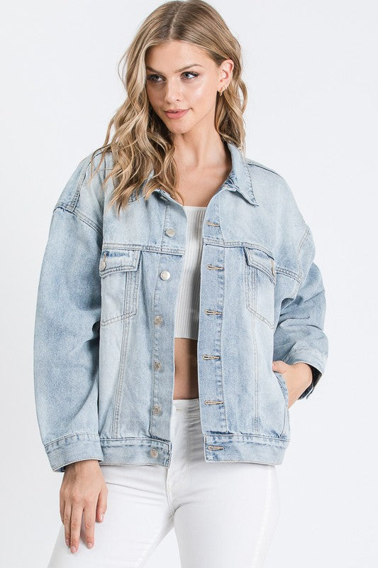 Epiphany Oversized Denim Jacket - Arundel Fashion