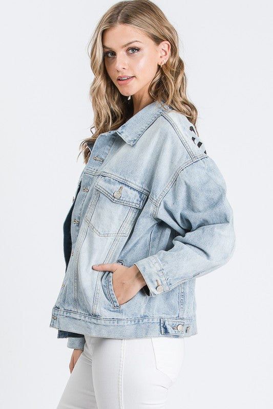 Epiphany Oversized Denim Jacket - Arundel Fashion