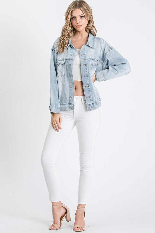 Epiphany Oversized Denim Jacket - Arundel Fashion