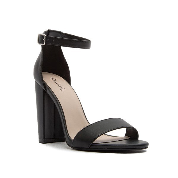 One Band Ankle Strap Sandal Heel