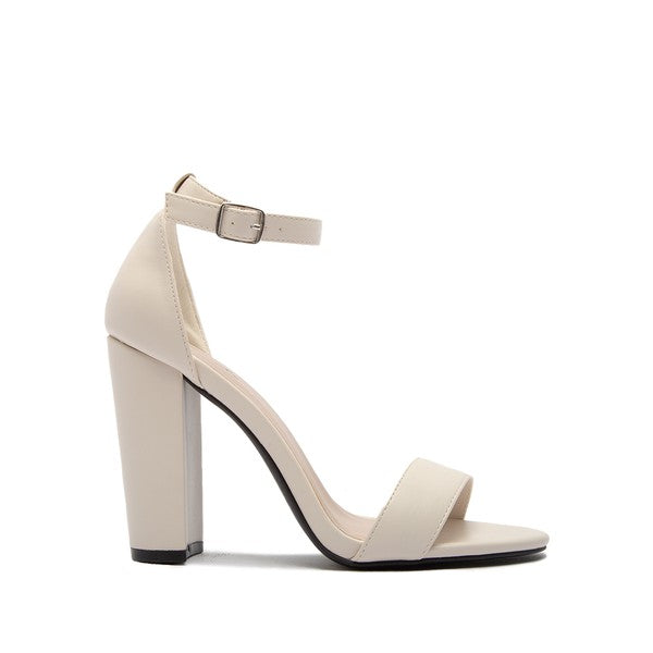 One Band Ankle Strap Sandal Heel