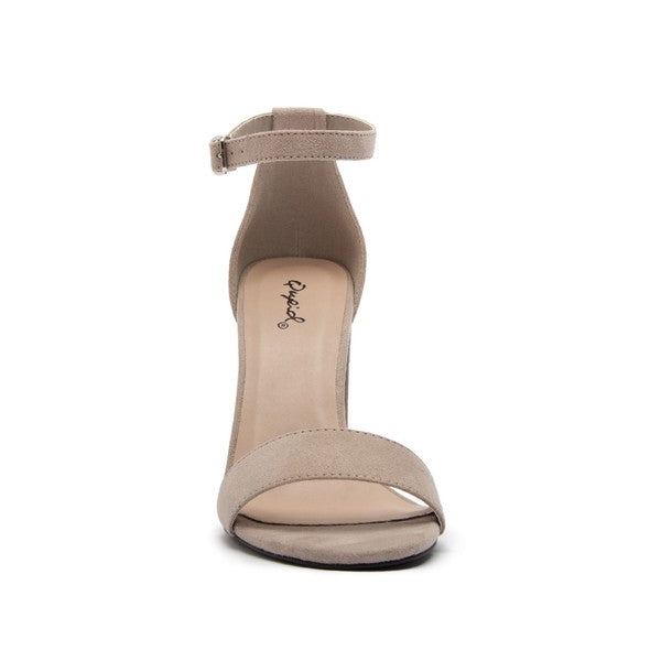 One Band Ankle Strap Sandal Heel