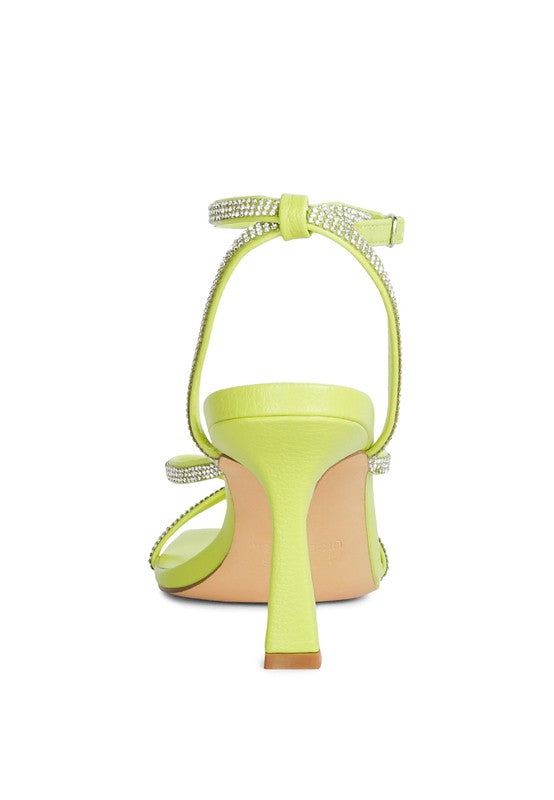 Crush It Diamante Mid Heel Sandal