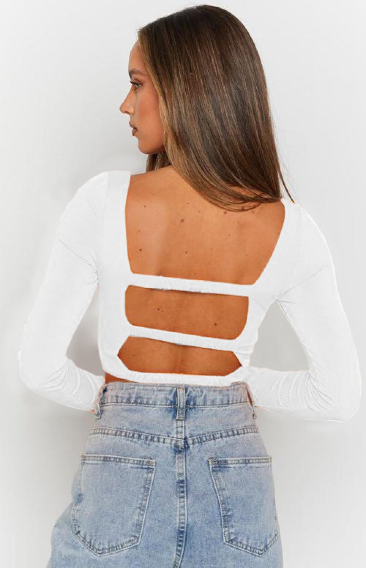 Solid Cut Out Drawstring Crop Top