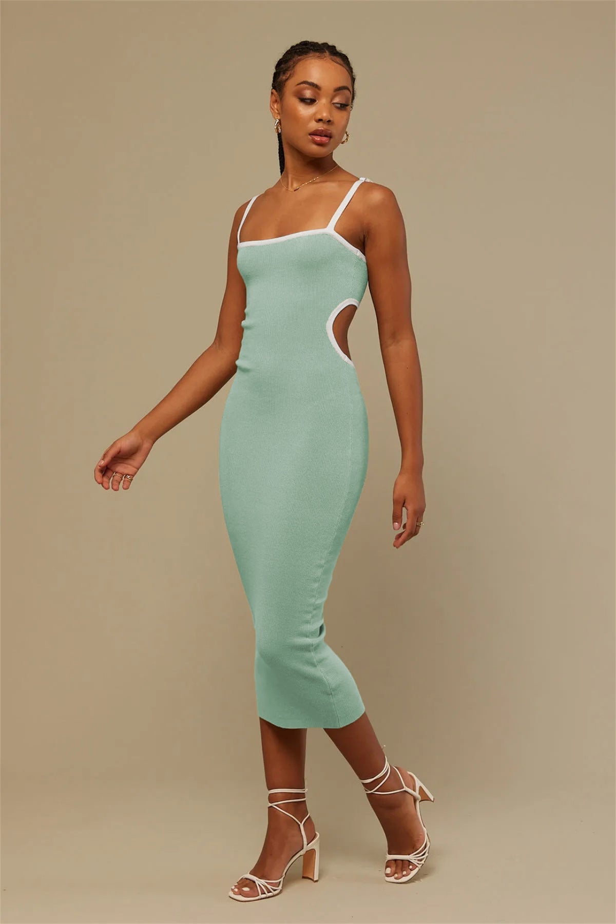 Cut Out Bodycon Cami Maxi Dress