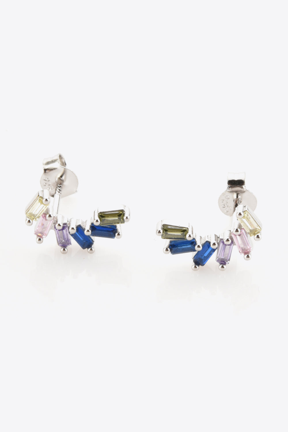 Multicolored Zircon Sterling Silver Earrings