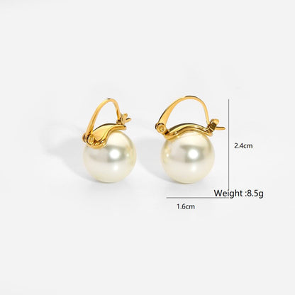 Elegant Imitation Pearls Earrings