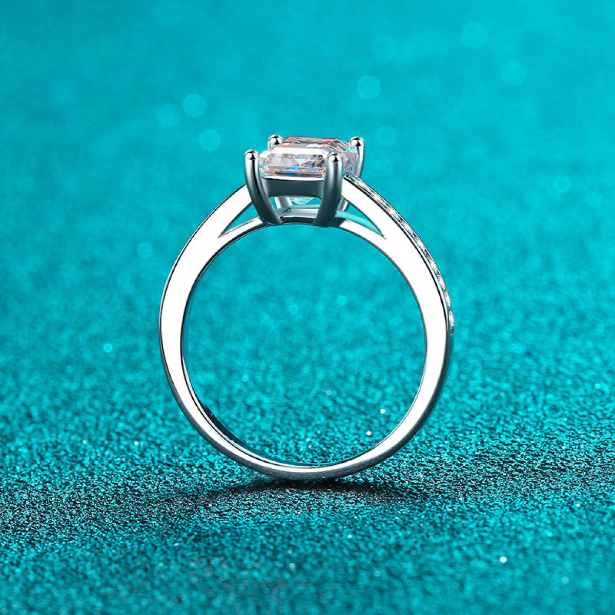 Silver Rectangle Shaped Ring