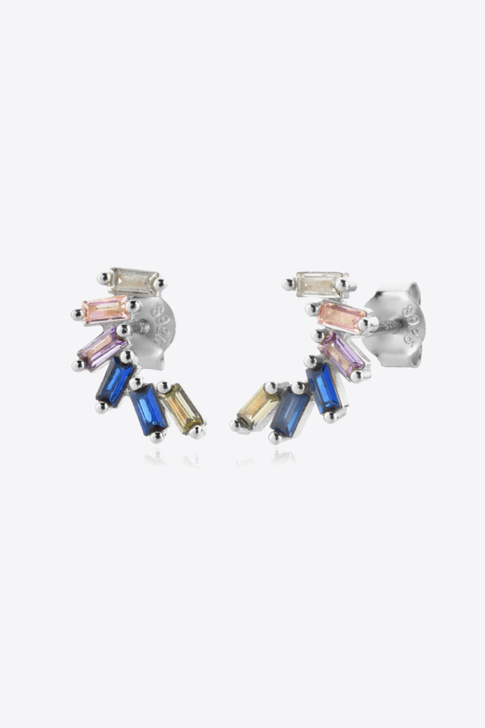 Multicolored Zircon Sterling Silver Earrings